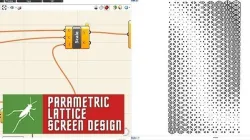 Parametric CNC lattice jaali pattern Grasshopper Rhino Download 3D model