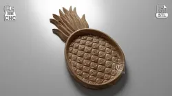 Pineapple Tray - STL model for CNC  3D print model