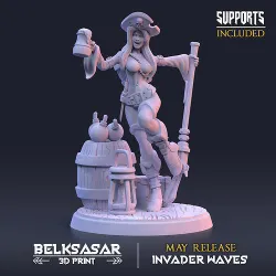 Pirate Bartender Calamity Nude 3D print model