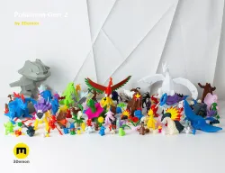 Pokemon Second Generation Low Poly 3D print model