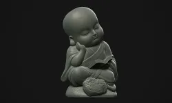 Reading Buddha 3D print model
