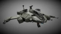 Sci-fi Futuristic Heavy Assault Fighter Low-poly 3D model