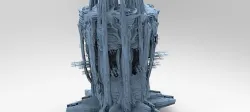 Sci Fi Wraith Claw City interceptor 2 Structures 3D model