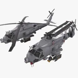 Sikorsky MH-60R Sea Hawk Static Low-poly 3D model