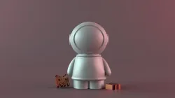 Small Astronaut Candle 3D print model