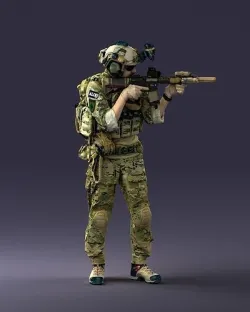 soldier 0722 3D print ready 3D print model