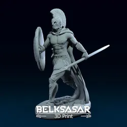 Spartan warrior Walking 3D print model