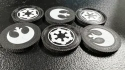 StarWars Themed Checkers Piece MultiColor