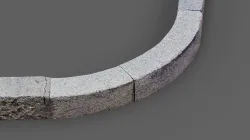 Street granite border raw scan 3D model