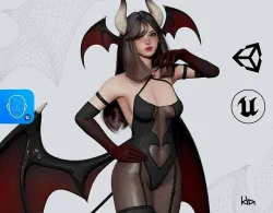 Succubus Lily - Game Ready Low-poly 3D model