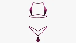 Swmsuit pair of earrings 3D model