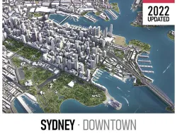 Sydney Low-poly 3D model