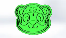 Tigers set Cookie cutters models 3D print models 3D print model