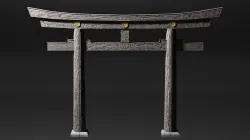 Torii Gateway Low-poly 3D model
