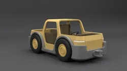 tow tractor Low-poly 3D model