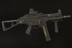 UMP-45 gun Low-poly 3D model