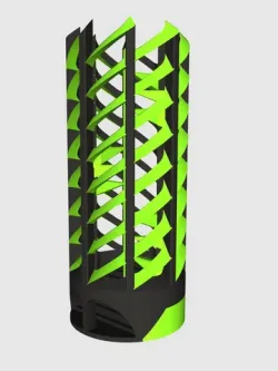 V4 Crazy Lime Twisted Dice Tower (12mm or less atm) with 14 Hidden Micro SD Slots
