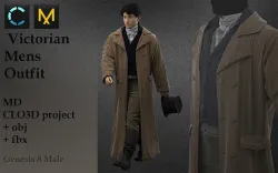 Victorian Mens Outfit 3D model