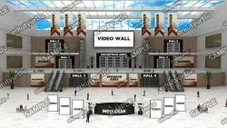 Virtual e-Congress Lobby 005 3D model