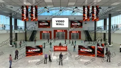 Virtual e-Congress Lobby 006 3D model