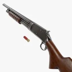 Winchester 1897 riot Low-poly 3D model