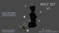 Wolf set V1 Low-poly 3D model