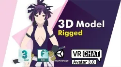 Yuzuriha jigokuraku VRChat avatar 3D model