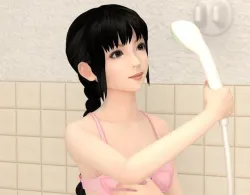 10 poses Kumiko in bathroom 3D model