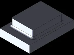 23. Corner finishing- Complex external shape (PTC Creo 6.0, Manufacturing)