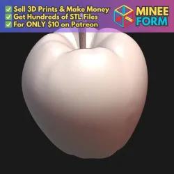 28mm Fantasy Miniature Apple Prop DND Tavern Food Terrain MineeForm FDM 3D Print STL File
