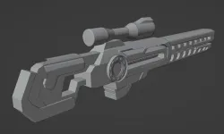 3D Gravity Gun Low-poly 3D model