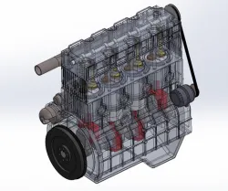 4 Cylinder Inline Gasoline Engine, 4 Silindir Sıralı Benzin 201 HP Motor