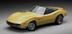 70s muscle-sports roadster Low-poly 3D model