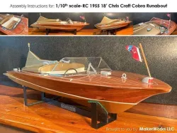 8th Scale 1955 Chris Craft Cobra RC Boat 3D Print files and Inst 3D print model