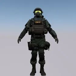 Agent from the game CSGO Chemical Protection Specialist SWAT 3D model
