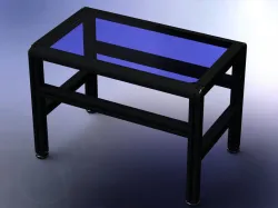 Aluminium Table with Glass Top