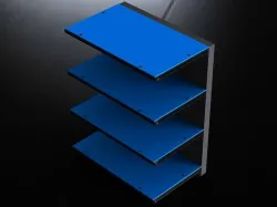 Aluminum Wall Mount Shelving 3D model