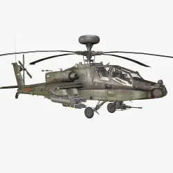 Apache AH-64E Guardian Indonesia Basic Low-poly 3D model
