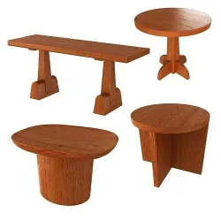 Axel Einar Hjorth wood tables 3D model
