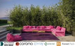 Bamboo Collection - Include GrowFX and Mesh file 3D model