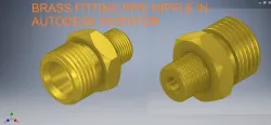 Brass Fitting in Autodesk Inventor || Pipe Nipple in Inventor || Pipe Fittings || Inventor tutorials
