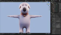 Brian Griffin 3D Dog Model from Family Guy Low-poly 3D model