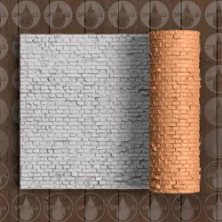 Brick Wall - Thin Texture Roller (Low Resin Cost) - 4.5 Inches Tall