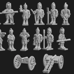 British Royal Artillery Gun Crew & 6pdr gun AWI-GB-2