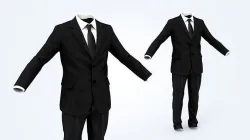 Business Suit Man Low-poly 3D model
