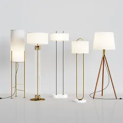 CB2 5 Floor Lamps Set 1 3D model
