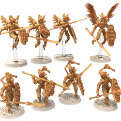 Cinan - Anubis - Akhet - Qebehsenouf : Assault, Battle Drone, space robot guardians of the Necropolis, modular posable miniatures
