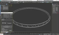 Circle Triangular Truss Full diameter 600cm 3D print model