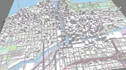 Cityscape Chicago USA 3D model