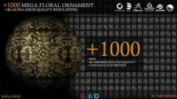 collection of floral ornaments  3D model